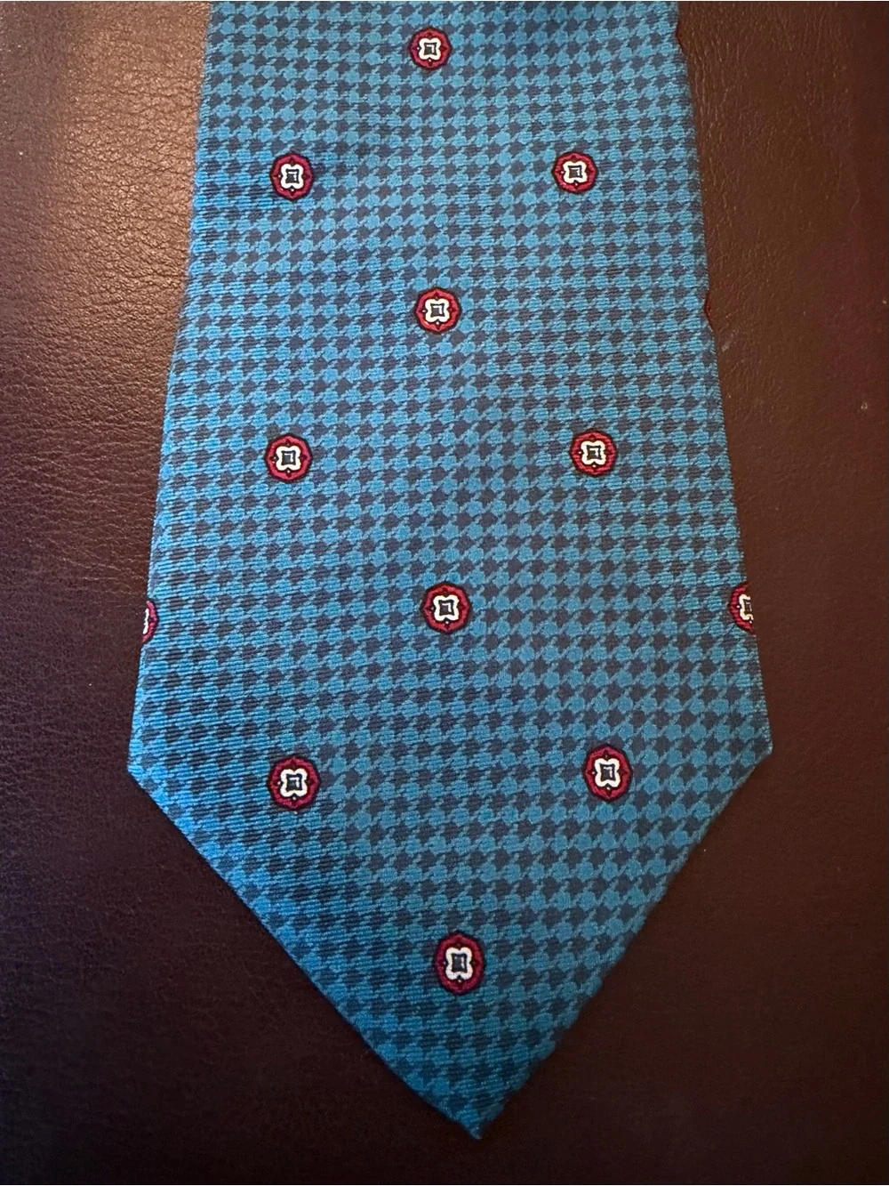 YSL Vintage Blue Patterned Men’s silk Tie